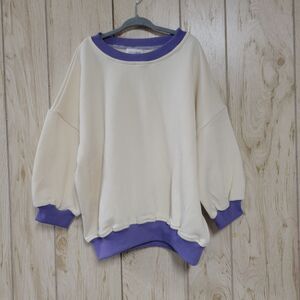 Fostered Collection Purple Pullover Ringer Sweater 4